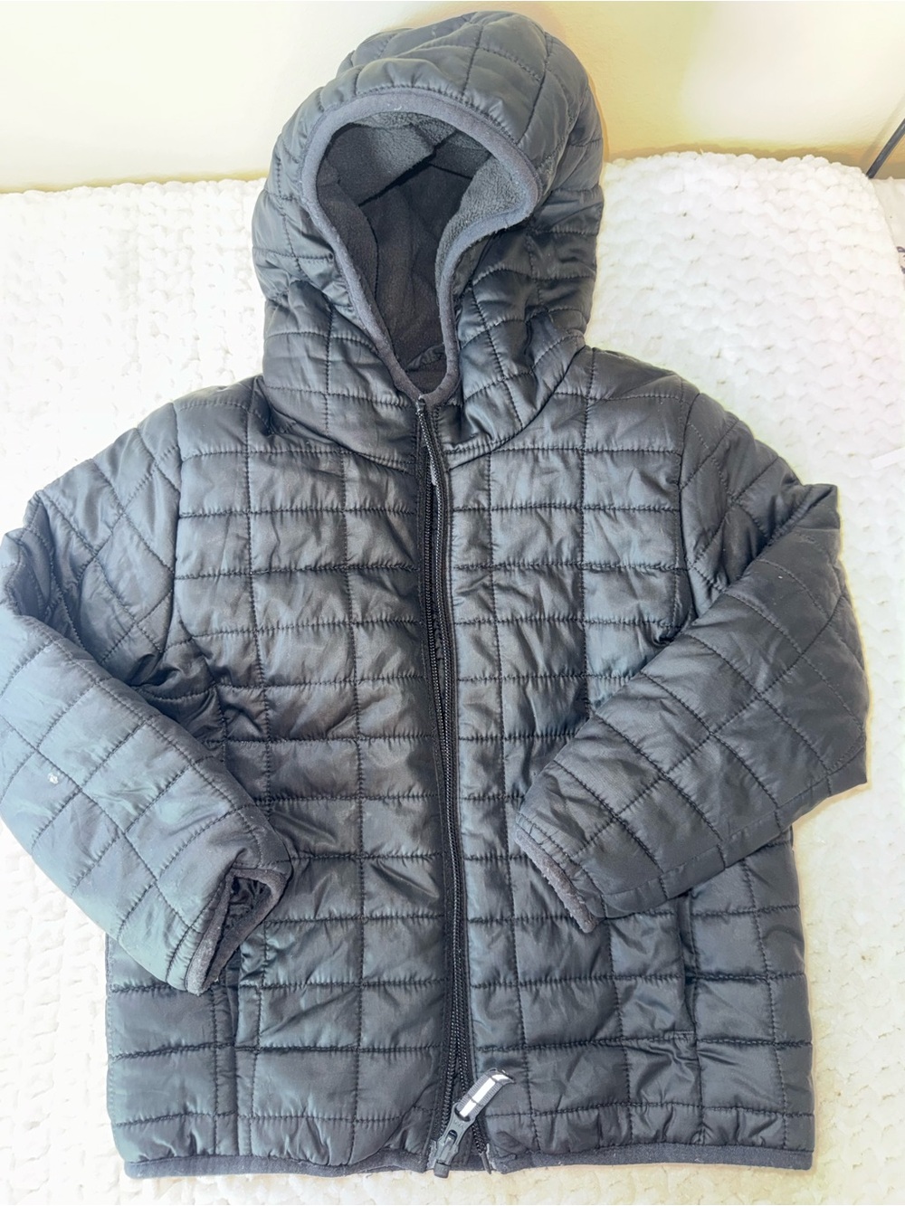 Cat & Jack Quilted Hooded Jacket in Gray